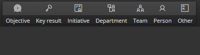 Toolbar - Objectives and Key Results